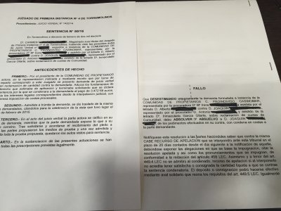 Absoluci&oacute;n demanda de pago